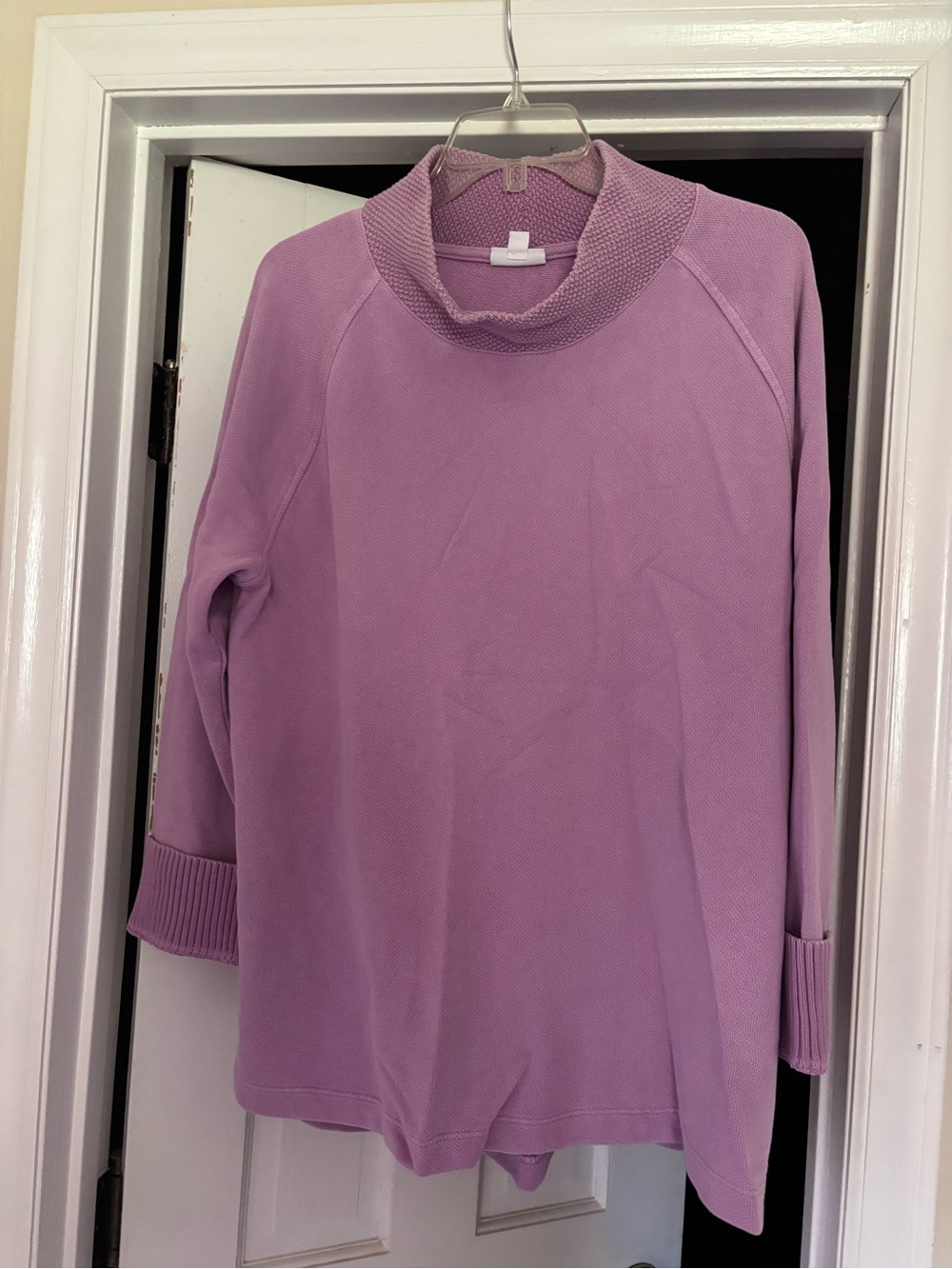 J. Jill Lavender Cowl-Neck Sweater